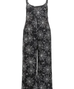 Halloween Spider Web Print Pocket Overall Cami Jumpsuit -Clothing Shop 763188218 cn c3c92b62 4947 4a08 84a8 2cc998b78c7e