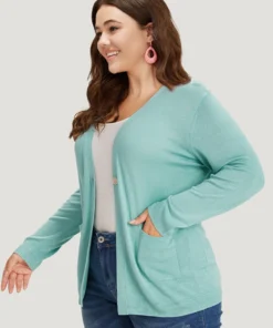 Supersoft Essentials Solid Button Up Pocket Drop Shoulder Cardigan -Clothing Shop 763584902 qi 7ce35bca 9920 45db 9abf 508742c294a3