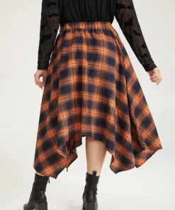 Halloween Plaid Pocket Hanky Hem Woven Skirt -Clothing Shop 763744269 nk 5e7d50ab adf4 4659 af0f f83982125a30