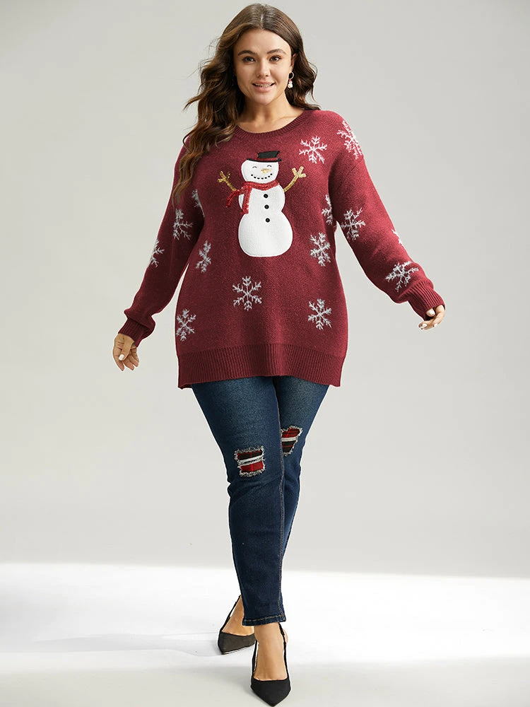 Sequin Christmas Graphic Drop Shoulder Pullover 14 Sequin Christmas Graphic Drop Shoulder Pullover - Image 12