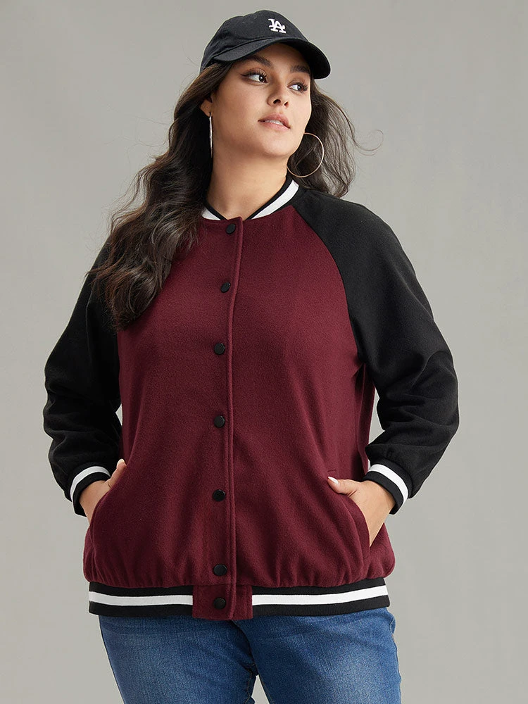 Contrast Trim Pocket Button Fly Bomber Jacket 5 Contrast Trim Pocket Button Fly Bomber Jacket - Image 3