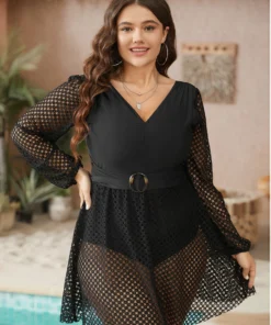 Lace Patchwork Buckle Detail Sculpt Waist Swim Dress 18 Lace Patchwork Buckle Detail Sculpt Waist Swim Dress -Clothing Shop 76438006 ml 89a406a7 f98f 44fb 8fa9 e193e0342c8f