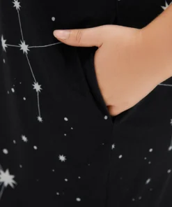 Star Print Pocket Midi Sleep Cami Dress -Clothing Shop 765269924 uv