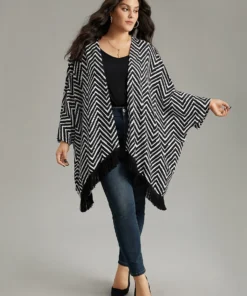 Halloween Geometric Tassel Trim Dolman Sleeve Kimono -Clothing Shop 766018186 vr 9d6e9fd9 7686 4e56 986a e3dd04ef98a3