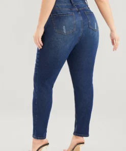 Skinny Slightly Stretchy High Rise Dark Wash Zipper Front Jeans -Clothing Shop 766121271 vx 5053e19f 0a4f 4878 9393 df5a3213f3fd