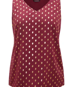 Glitter Polka Dot V Neck Tank Top 15 Glitter Polka Dot V Neck Tank Top -Clothing Shop 768241424 tc