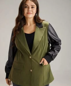 Anti-Wrinkle Contrast Flap Pocket Button Fly Coat
