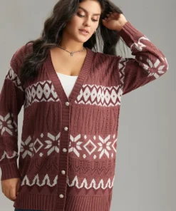 Bandana Print Eyelet Metal Button Fly Cardigan -Clothing Shop 769971625 kg