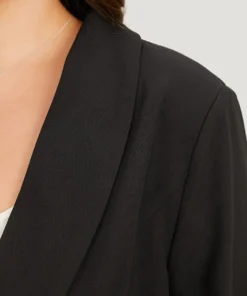 Plain Ties Pocket Belted Lapel Collar Blazer -Clothing Shop 769998679 ck 11606410 5ba7 42c1 9d17 f64c7cfaaf32