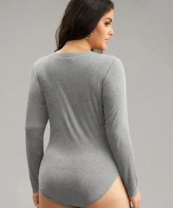 Supersoft Essentials Rib Knit Button Up Bodysuit 17 Supersoft Essentials Rib Knit Button Up Bodysuit -Clothing Shop 770050536 cx