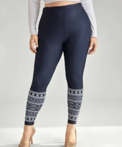 Christmas Elastic Waist Skinny Very Stretchy Leggings