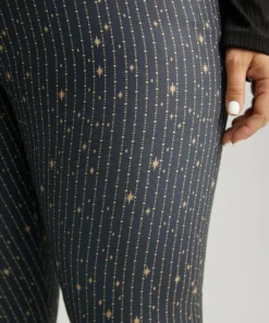 Striped & Star Print Elastic Waist Leggings -Clothing Shop 77090191 kw 1cc32ad3 1dd0 47f3 ac05 36a439ccaa2f