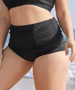 Solid Ruched Detail Swim Bottom -Clothing Shop 772396490 ov