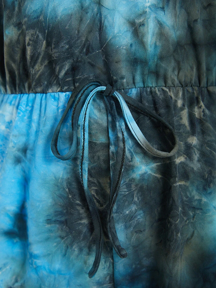 Tie Dye Button Up Ties Raglan Sleeve Jumpsuit 10 Tie Dye Button Up Ties Raglan Sleeve Jumpsuit - Image 8