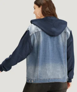 Hooded Patchwork Flap Pocket Denim Jacket -Clothing Shop 77619230 wb 6ebac25a 5f89 43fe a810 2bf65dc5acf0