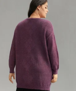 Geometric Heather Pocket Button Up Cardigan 10 Geometric Heather Pocket Button Up Cardigan -Clothing Shop 77667475 lt