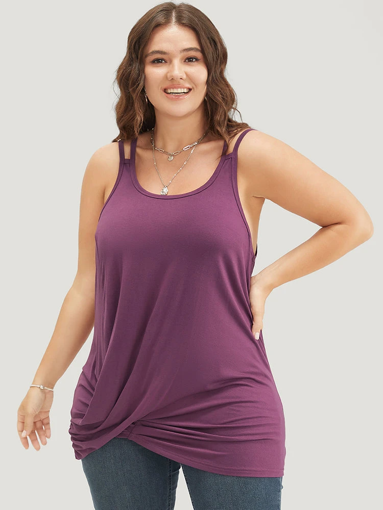 Solid Twist Hem Cami Top 3 Solid Twist Hem Cami Top