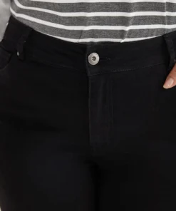 Plain Black Wash Zipper Fly Jeans -Clothing Shop 779429518 ci