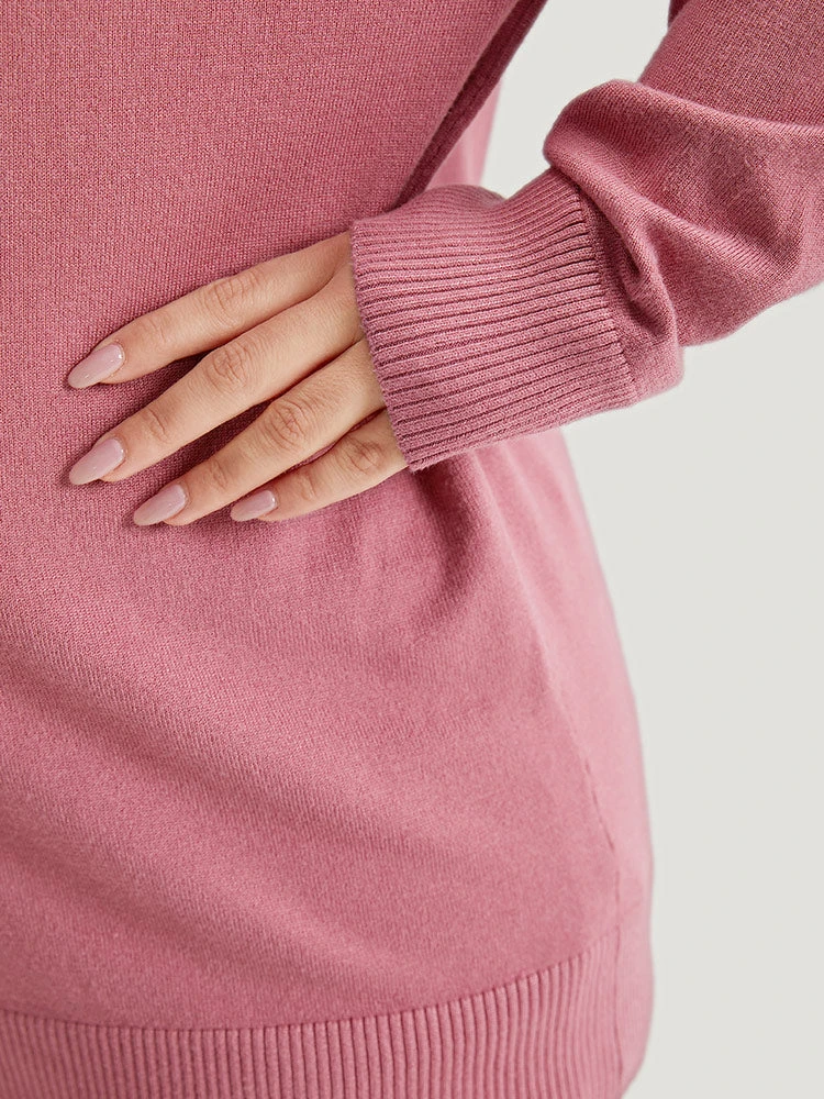 Supersoft Essentials Solid Cut Out Patchwork Pullover 9 Supersoft Essentials Solid Cut Out Patchwork Pullover - Image 7