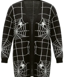 Halloween Supersoft Essentials Spider Web Print Open Front Cardigan 19 Halloween Supersoft Essentials Spider Web Print Open Front Cardigan -Clothing Shop 780166669 yv