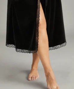 Guipure Lace Belted Open Front Robe -Clothing Shop 781555956 rq