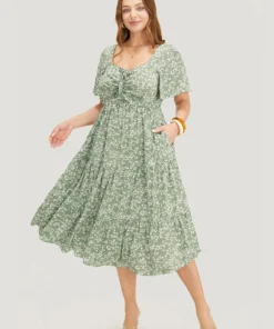 Ditsy Floral Drawstring Ruched Pocket Ruffle Tiered Dress 33 Ditsy Floral Drawstring Ruched Pocket Ruffle Tiered Dress -Clothing Shop 78264191 kk 48fa2e05 dc02 44b5 abff 578ac7777f3b