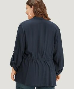 Supersoft Essentials Plain Pocket Asymmetrical Drawstring Coat -Clothing Shop 787048810 ly d96b61b2 1bb8 4b14 be76 27761e0ae303
