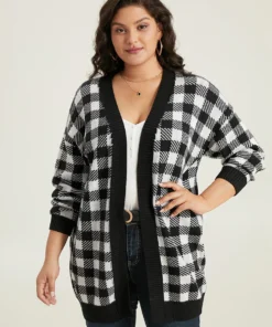Supersoft Essentials Plaid Elastic Cuffs Cardigan 16 Supersoft Essentials Plaid Elastic Cuffs Cardigan -Clothing Shop 789126571 xl
