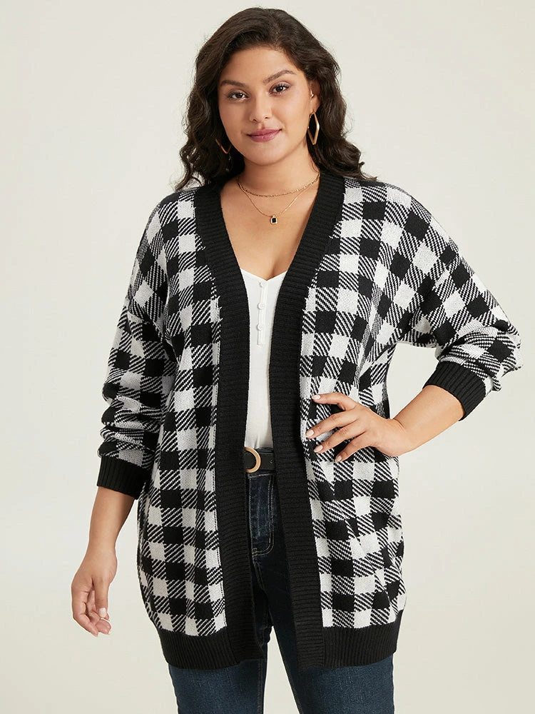 Supersoft Essentials Plaid Elastic Cuffs Cardigan 7 Supersoft Essentials Plaid Elastic Cuffs Cardigan - Image 5