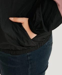 Colorblock Contrast Zipper Pocket Hooded Jacket -Clothing Shop 790165552 uc