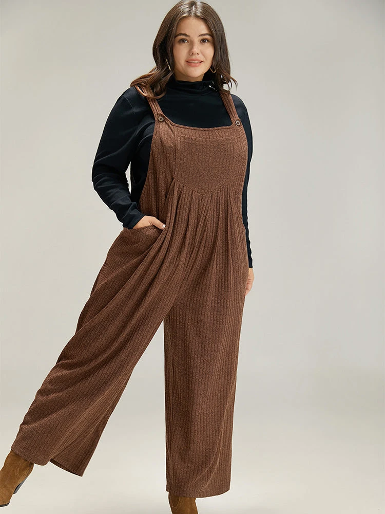 Solid Pocket Pleated Adjustable Straps Jumpsuit 7 Solid Pocket Pleated Adjustable Straps Jumpsuit - Image 5