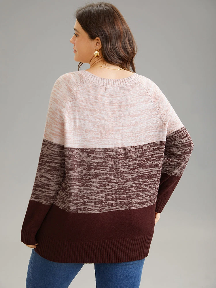 Colorblock Contrast Heather Button Detail Pullover 16 Colorblock Contrast Heather Button Detail Pullover - Image 14