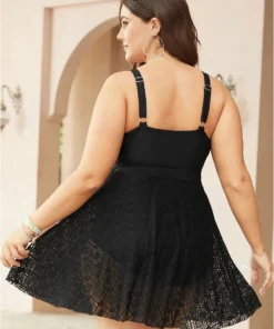 Contrast Lace Ruffle Hem Surplice Neck Swim Dress -Clothing Shop 797141360 ih 1fea6940 4dcc 4761 9f8b f8f7cb8172a7