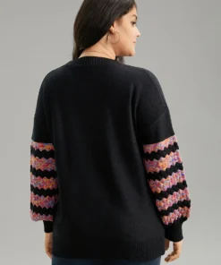 Heart Heather Patchwork Crew Neck Pullover -Clothing Shop 797439664 ed