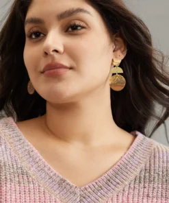 Geometric Irregular Drape Elegance Earrings -Clothing Shop 797587116 mj