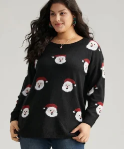 Christmas Santa Claus Round Neck Pullover 21 Christmas Santa Claus Round Neck Pullover -Clothing Shop 798433171 bg