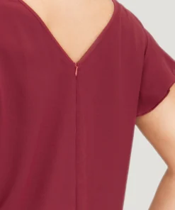 Plain Ruffle Cap Sleeve V Neck Zipper Jumpsuit 20 Plain Ruffle Cap Sleeve V Neck Zipper Jumpsuit -Clothing Shop 799090901 yk