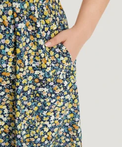 Ditsy Floral V Neck Pocket Gathered Sleeveless Dress 18 Ditsy Floral V Neck Pocket Gathered Sleeveless Dress -Clothing Shop 799531680 zd