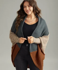 Colorblock Batwing Sleeve Patchwork Cardigan -Clothing Shop 799721489 kw f1ee84d1 8829 43ef 90b5 0e25ca0bdc73