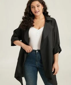 Supersoft Essentials Plain Asymmetrical Hem Windbreaker 11 Supersoft Essentials Plain Asymmetrical Hem Windbreaker -Clothing Shop 800033875 az 2b401467 fc18 4265 85e2 8547bf4d63be