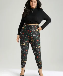 Christmas Print Elastic Waist Leggings 13 Christmas Print Elastic Waist Leggings -Clothing Shop 801316490 uv