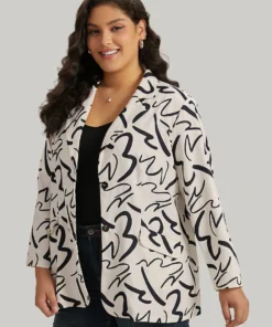 Line Print Suit Collar Pocket Button Through Blazer 15 Line Print Suit Collar Pocket Button Through Blazer -Clothing Shop 802160223 vb 6976987b 0de1 4057 a4ca 1d8686de86e8