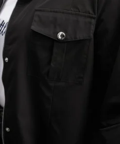 Solid Zipper Detail Button Up Drawstring Jacket 17 Solid Zipper Detail Button Up Drawstring Jacket -Clothing Shop 807087428 il