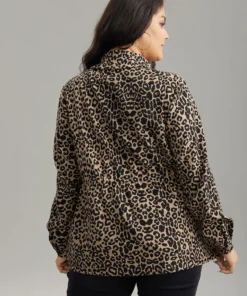 Leopard Zipper Drawstring Knot Pocket Jacket -Clothing Shop 807493637 qx 68942b03 79b7 4ba2 a7ae 42e584e88fc1