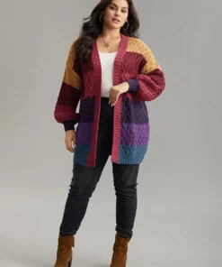 Rainbow Colorblock Lantern Sleeve Cardigan -Clothing Shop 807855241 tg 1c7d2a80 f965 4bf0 a17e 511ad4c5be83