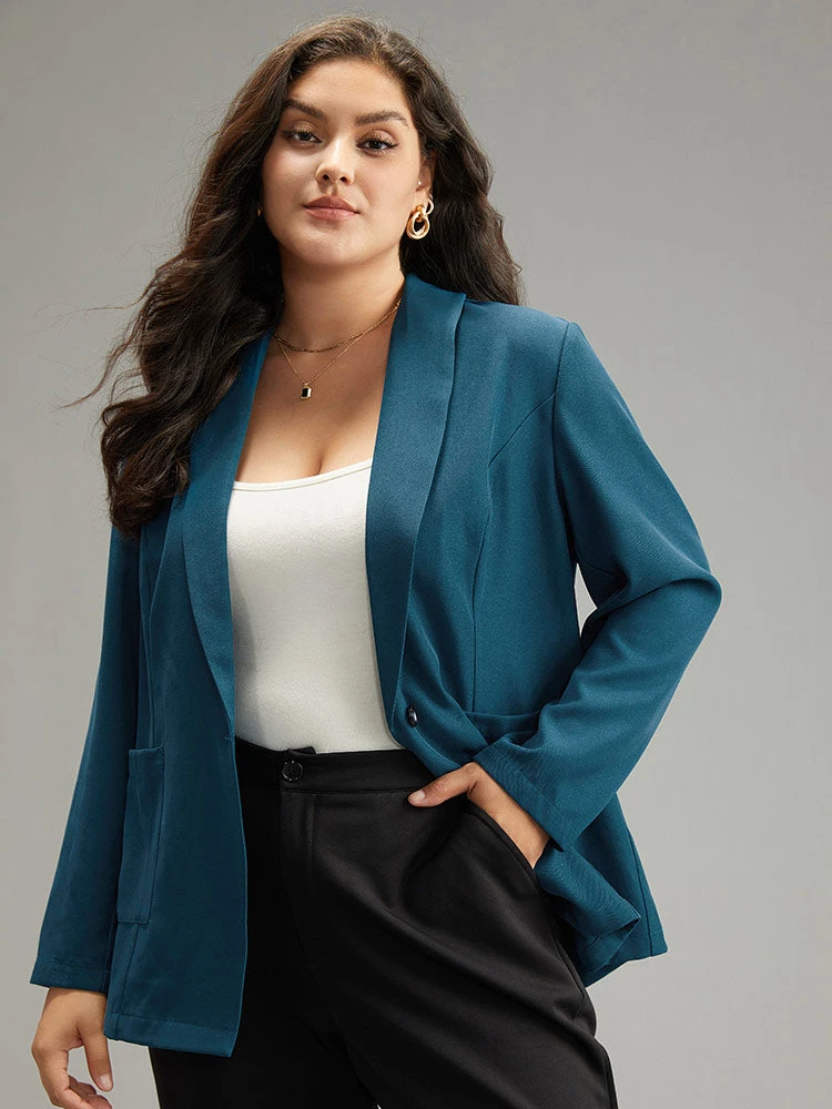 Anti-Wrinkle Lapel Collar Pocket Blazer 3 Anti-Wrinkle Lapel Collar Pocket Blazer