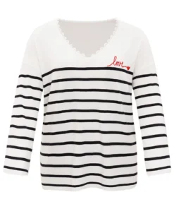 Supersoft Essentials Striped Letter Embroidered Lace Panel Pullover -Clothing Shop 813311422 rs acebf267 d5e5 49e1 b16f e3d3a1c92ff4