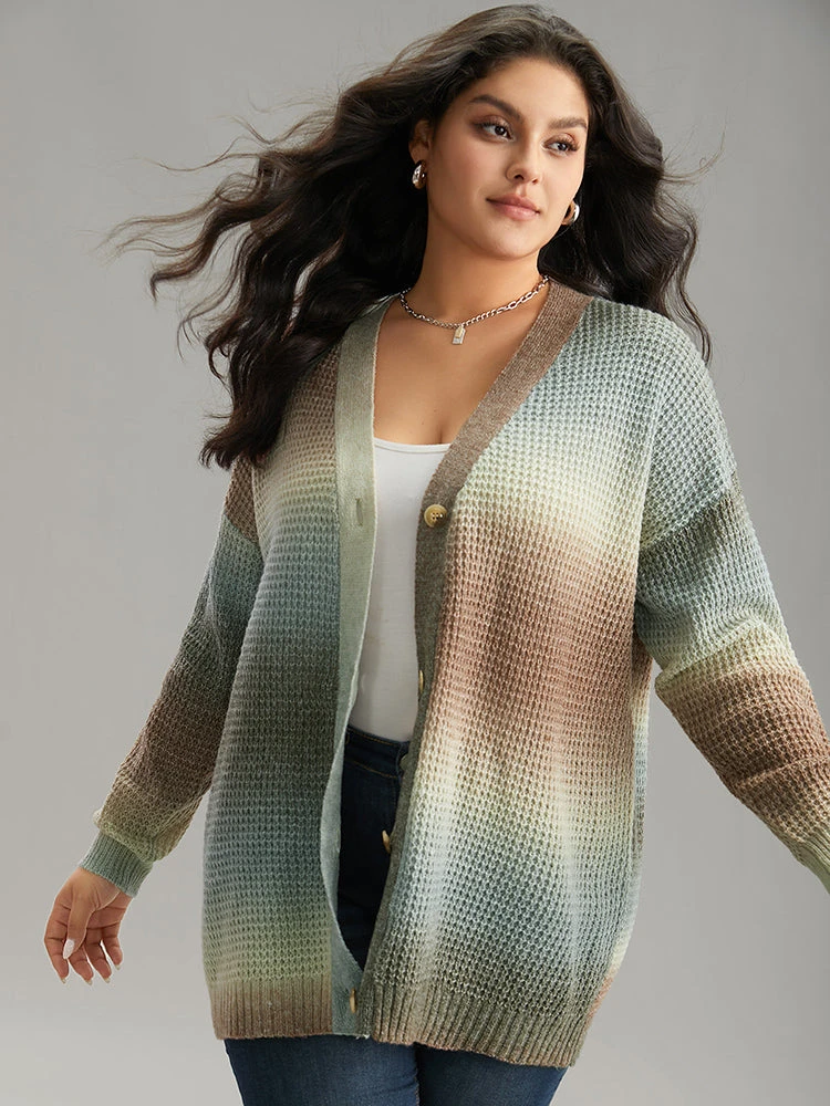 Ombre Heather Button Fly Cardigan 6 Ombre Heather Button Fly Cardigan - Image 4