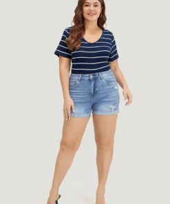 Striped Contrast Patchwork Crew Neck Bodysuit -Clothing Shop 814763616 zk 28b20ad8 d755 4f08 9c28 2270c640d78b