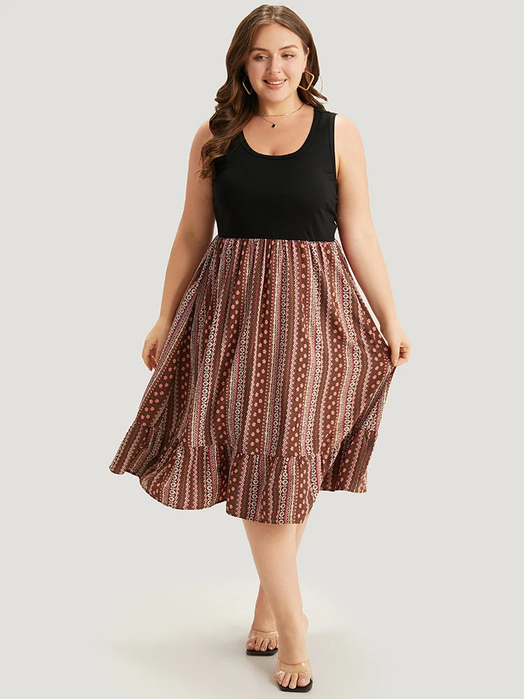 Supersoft Essentials Bandana Print Patchwork Pocket Ruffle Hem Tank Dress 16 Supersoft Essentials Bandana Print Patchwork Pocket Ruffle Hem Tank Dress - Image 14